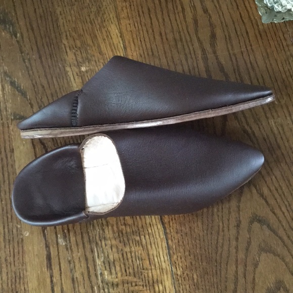 New leather babouche slides from Morocco - Picture 6 of 8